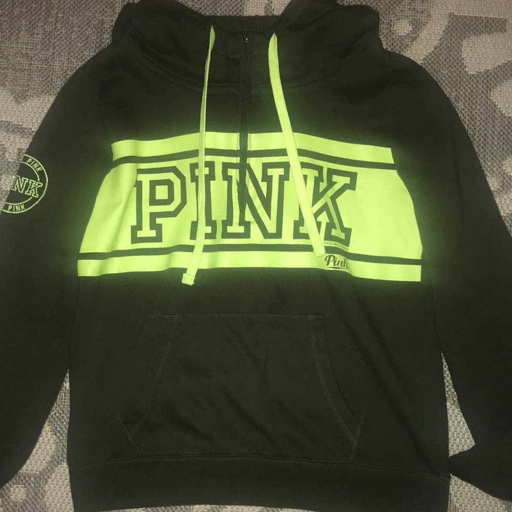 Pink (Victoria’s secret) half zipped hoodie